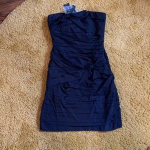 Express black strapless cocktail dress